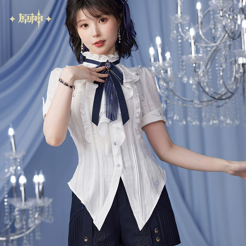 [Official Merchandise] Furina Theme Impression Series Short-Sleeve Fitted Blouse | Genshin Impact