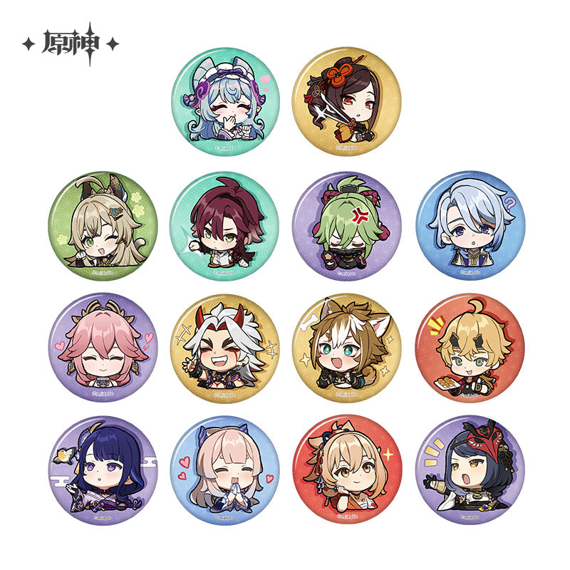 [Official Merchandise] Chibi Emoji Series Badge - Inazuma City | Genshin Impact