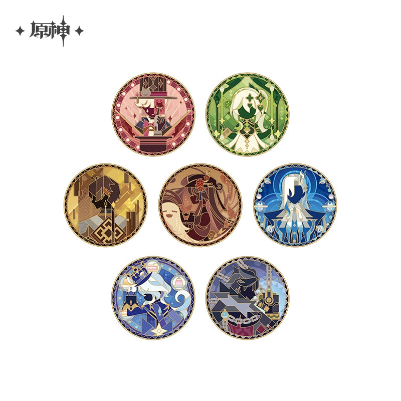 [Official Merchandise] Iridescence Invitation Series Rotatable Metal Badge | Genshin Impact