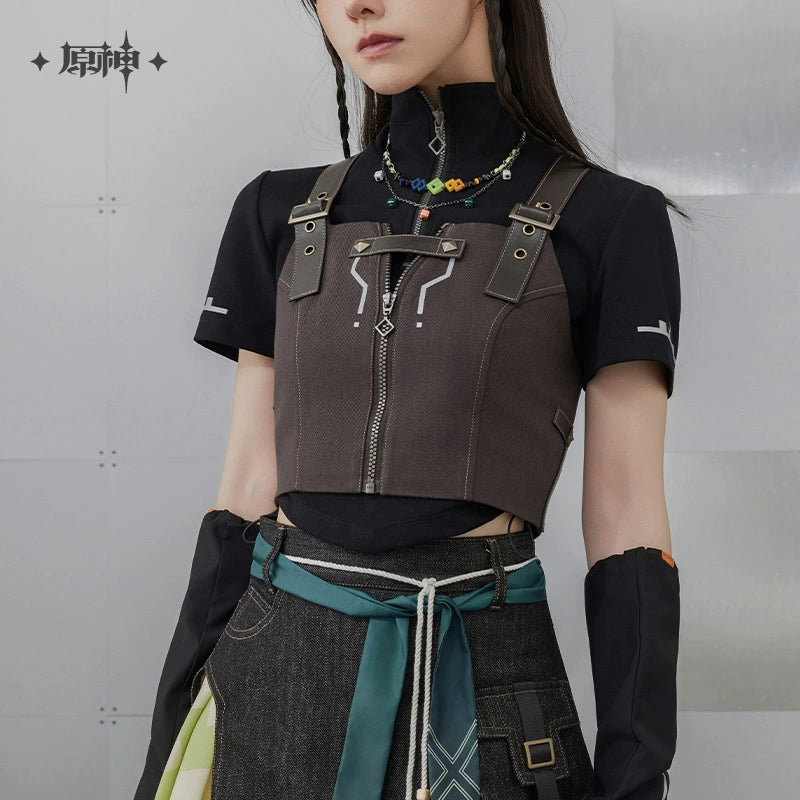 [Official Merchandise] Kinich Theme Impression Series Patchwork Cropped Vest | Genshin Impact