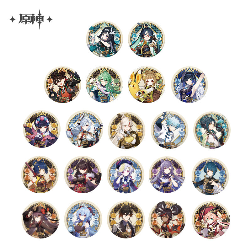 [Official Merchandise] Liyue Harbor Theme Series Character Badges | Genshin Impact