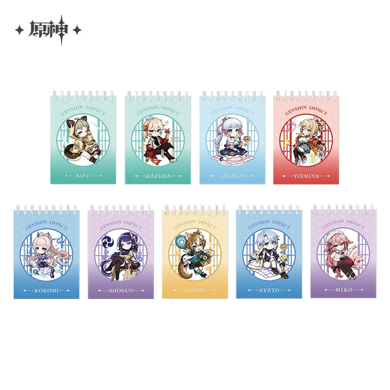 [Official Merchandise] Outing Theme Series: Chibi Character Spiral Notebook | Genshin Impact