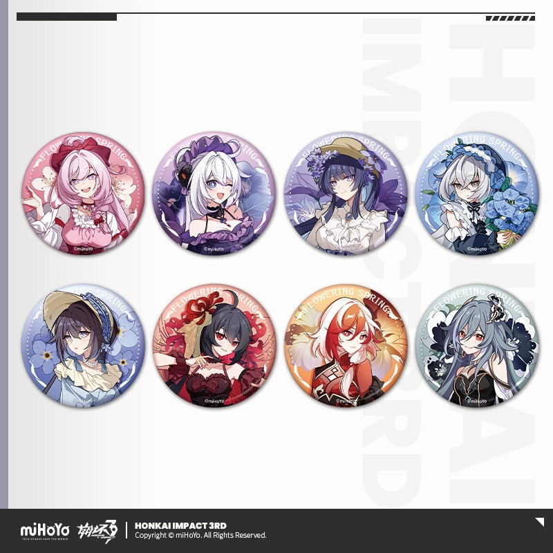 [Official Merchandise] Flowering Spring Series Tinplate Badges | Honkai Impact 3rd