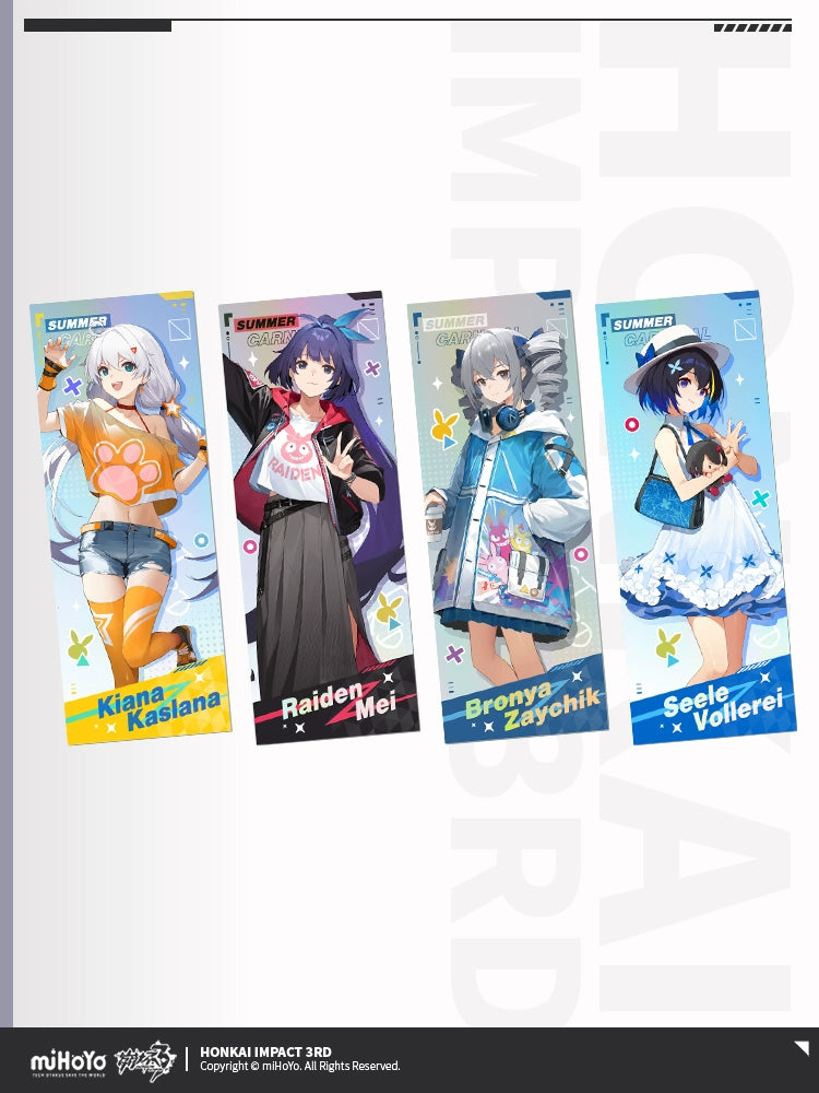 [Official Merchandise] Summer Carnival Series Holographic Collectible Tickets | Honkai Impact 3rd