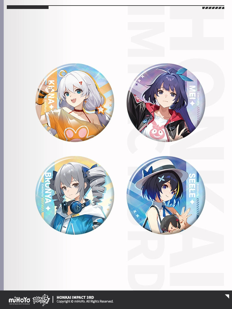 [Official Merchandise] Summer Carnival Series Tinplate Badges | Honkai Impact 3rd