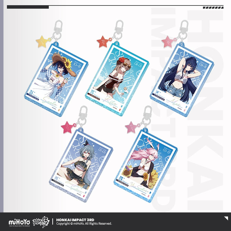 [Official Merchandise] Summer Cruise Series Liquid Glitter Acrylic Charms Vol.1 | Honkai Impact 3rd