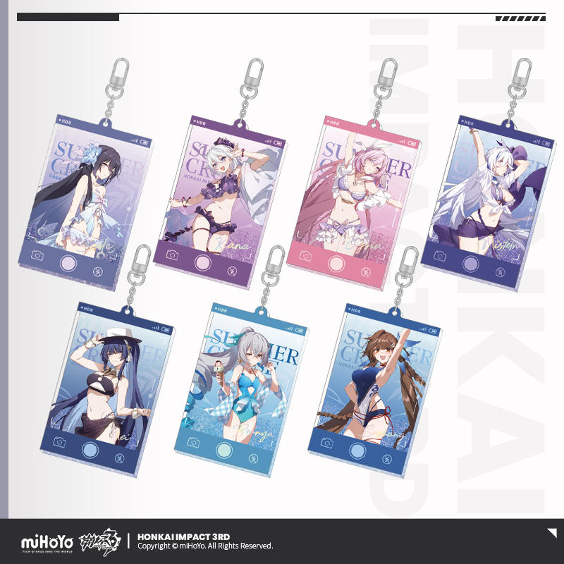 [Official Merchandise] Summer Cruise Series Liquid Glitter Acrylic Charms Vol.3 | Honkai Impact 3rd