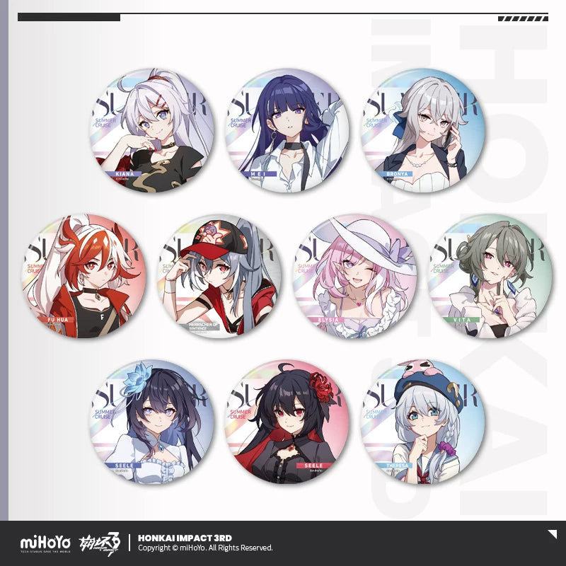 [Official Merchandise] Summer Cruise Series Tinplate Badge Vol.5 | Honkai Impact 3rd