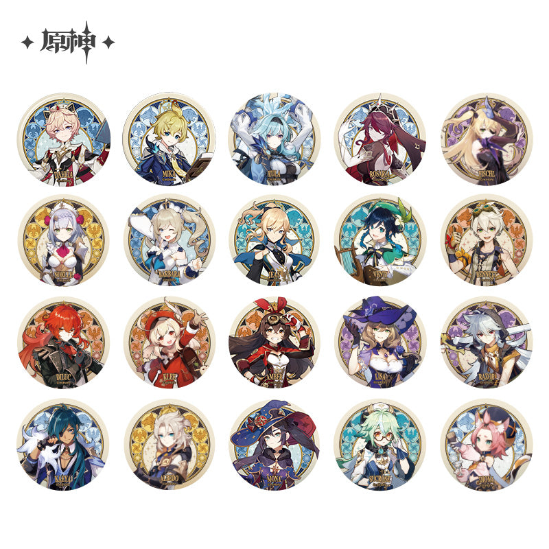 [Official Merchandise] Mondstadt City Theme Series Character Badge | Genshin Impact