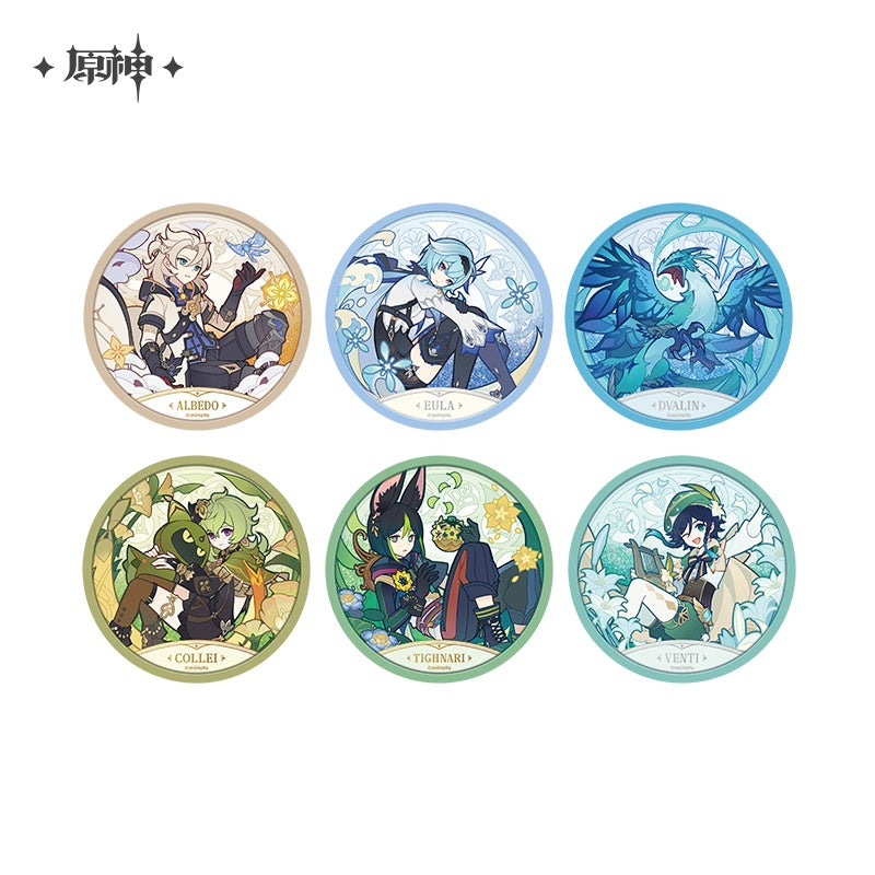 [Official Merchandise] Windblume's Breath Theme Series Liquid Glitter Style Coaster | Genshin Impact