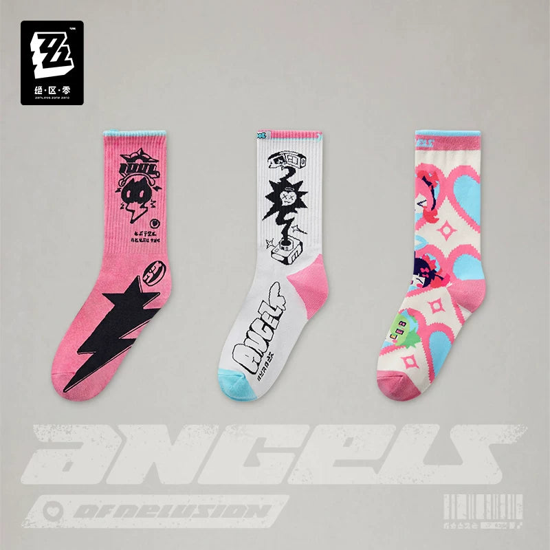 [Pre-Order] Sān-Z STUDIO Angels of Delusion Printed & Embroidered Socks Set | Zenless Zone Zero (Nov 2026)