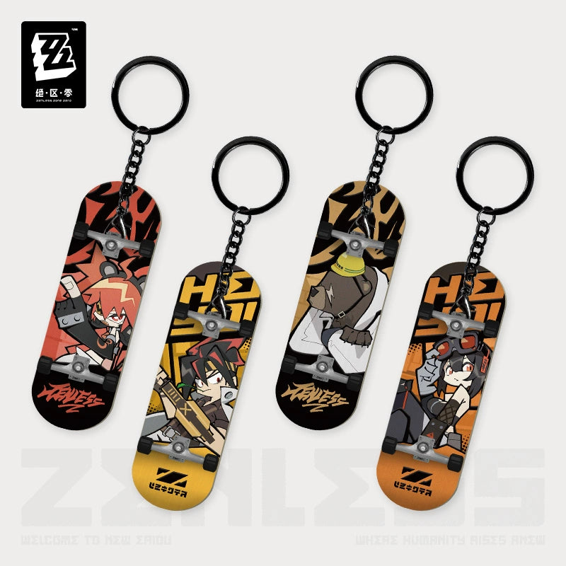 [Official Merchandise] Ridu Series Chibi Finger Skateboard Keychain Belobog Heavy Industries | Zenless Zone Zero