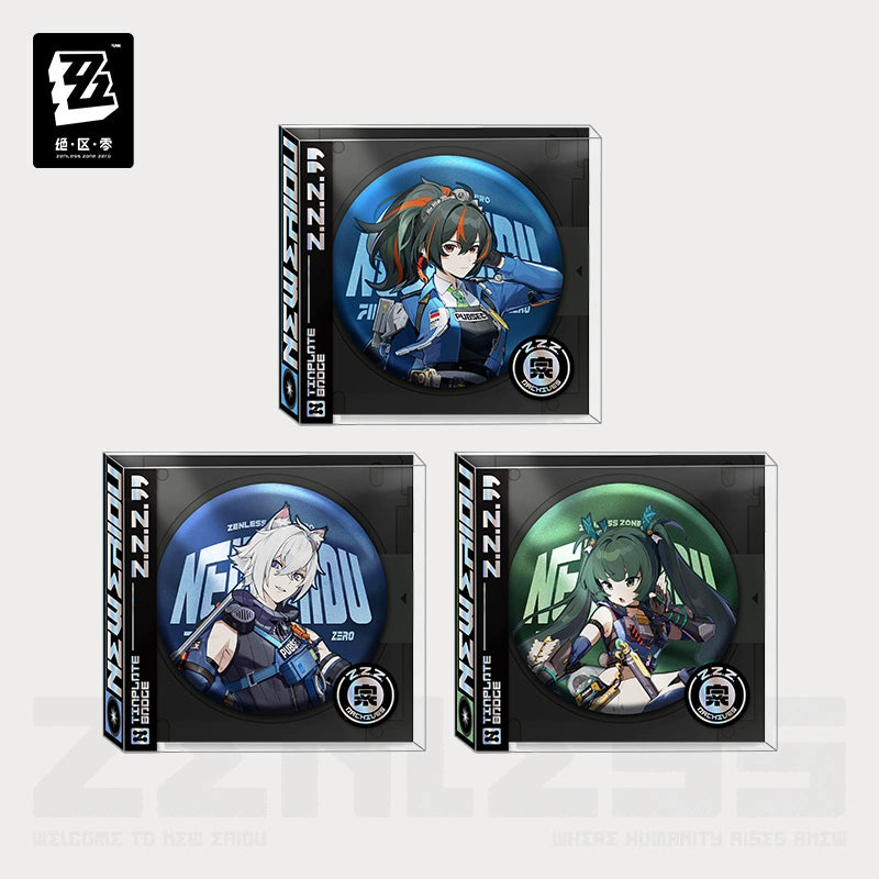 [Official Merchandise] Illustration Series Tinplate Badges Criminal Investigation Team | Zenless Zone Zero